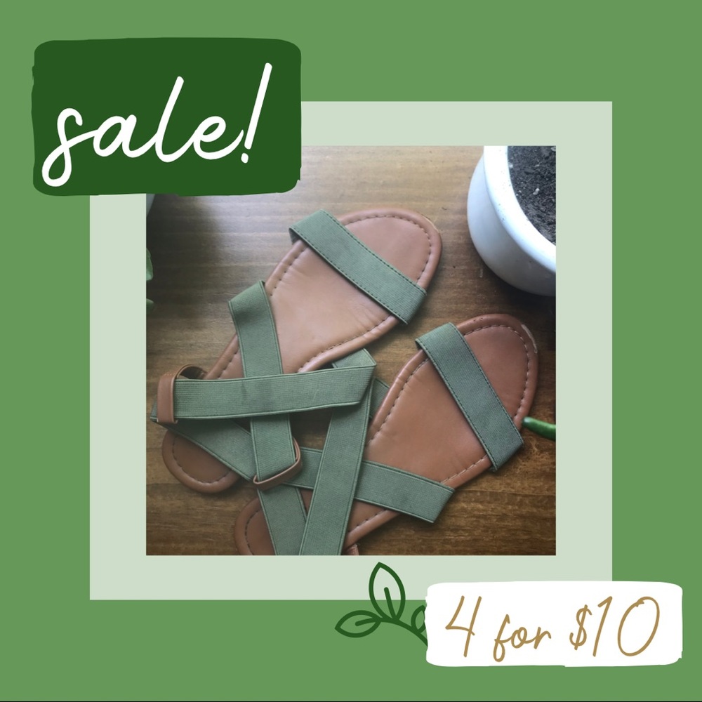 🍀SALE!🍀 Strappy Olive Sandal